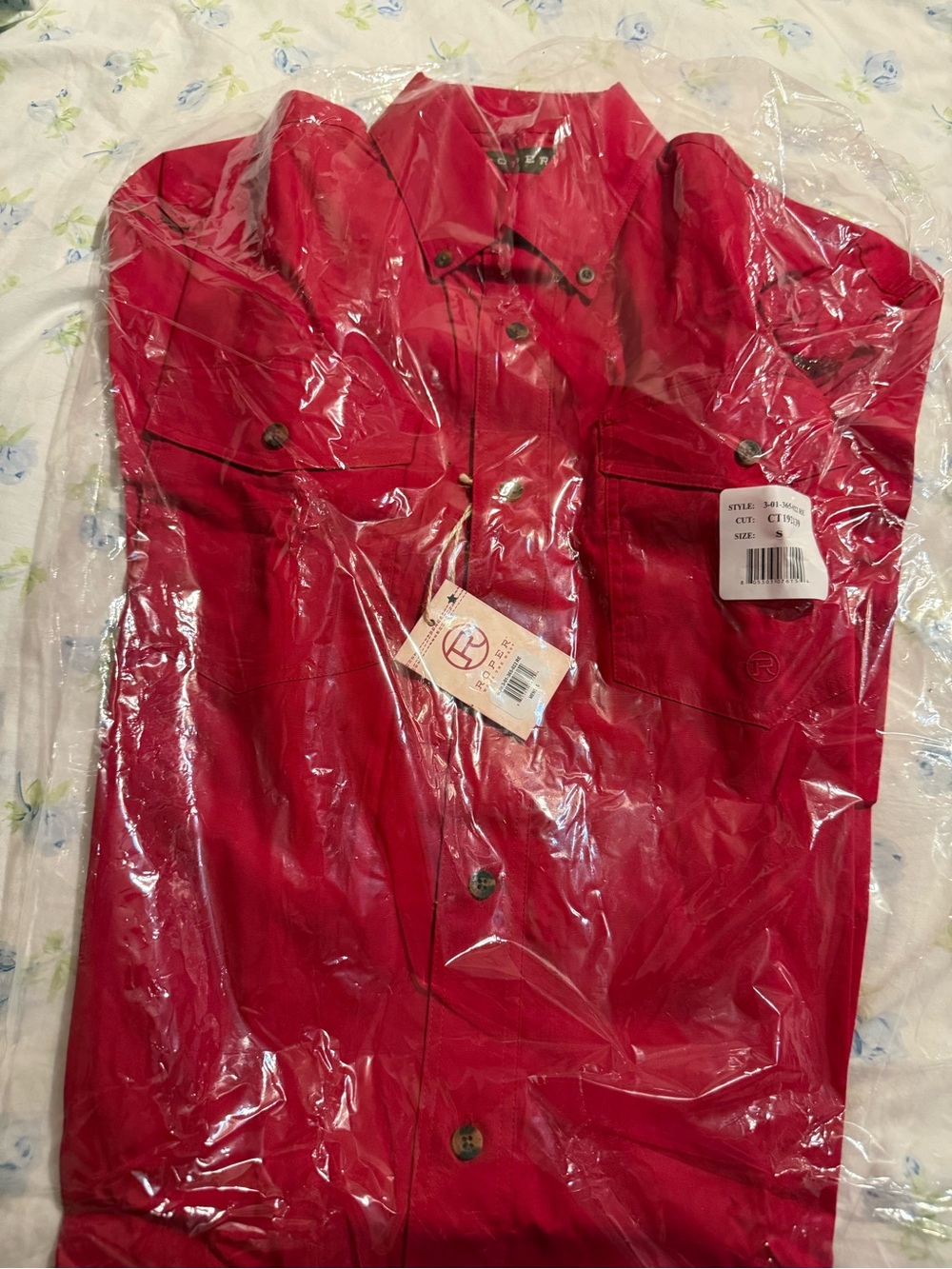 Roper Red Men's Casual Button-Down Western Shirt